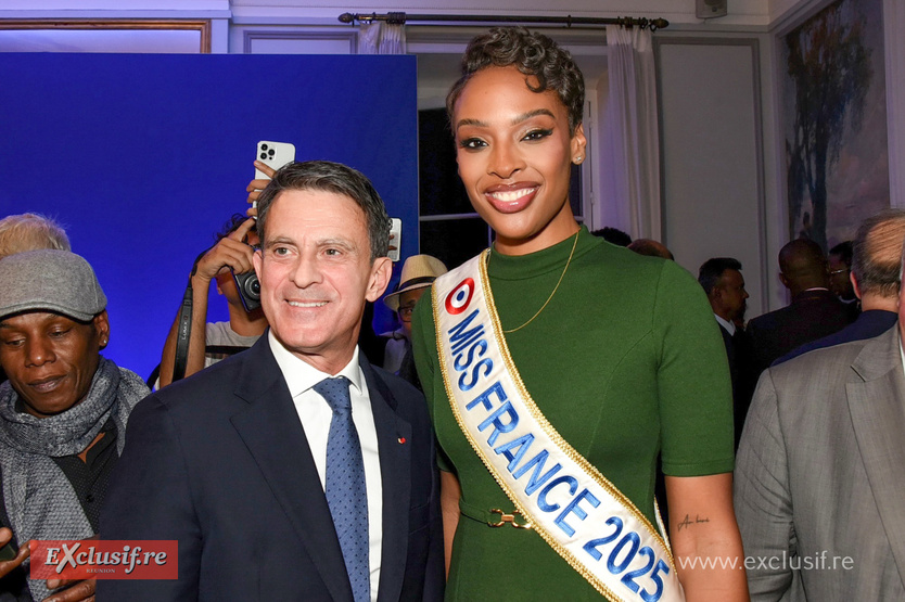 Manuel Valls ravi de poser aux côtés d'Angélique Angarni-Filopon, Miss France 2025 Manuel Valls ravi de poser aux côtés d'Angélique Angarni-Filopon, Miss France 2025