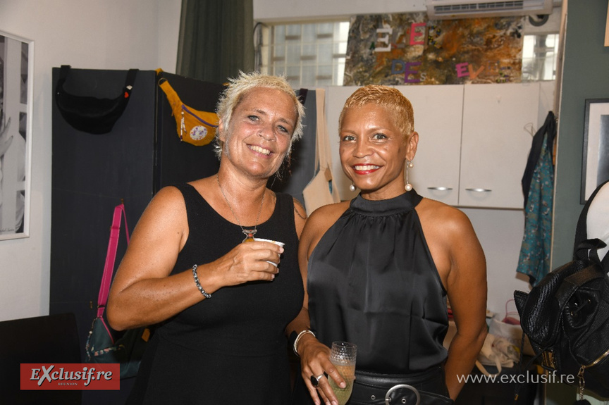 Crystel Gomez, artiste-peintre, et Edwige Marimoutou Crystel Gomez, artiste-peintre, et Edwige Marimoutou