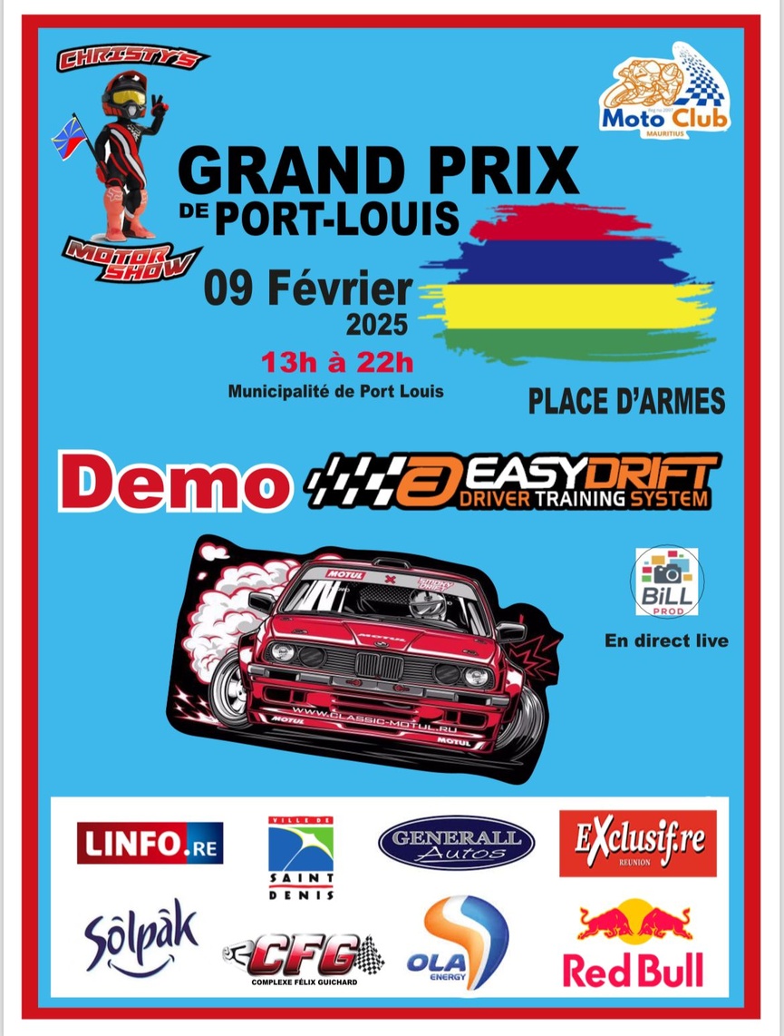 Sport auto: Kickoff à Maurice avec Christy, Malik Unia et Miss Réunion Sport auto: Kickoff à Maurice avec Christy, Malik Unia et Miss Réunion