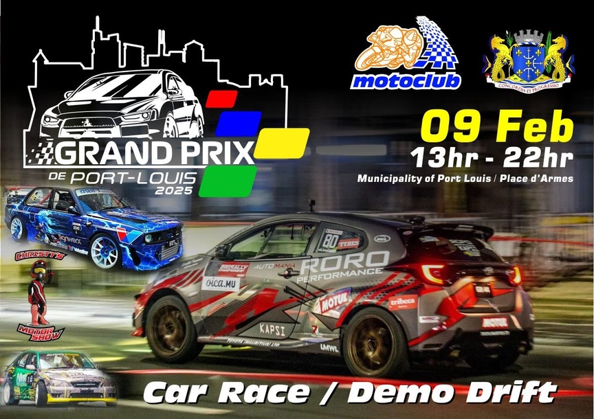 Sport auto: Kickoff à Maurice avec Christy, Malik Unia et Miss Réunion Sport auto: Kickoff à Maurice avec Christy, Malik Unia et Miss Réunion