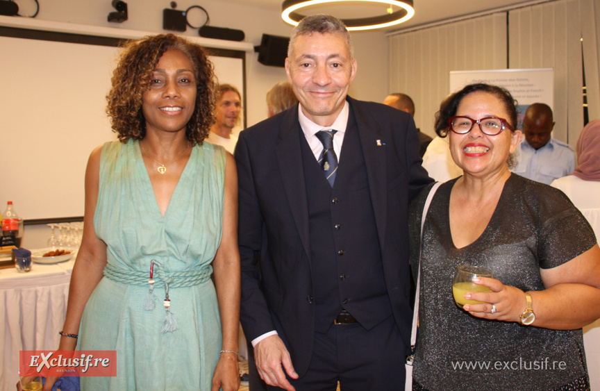 Marie-Paule Abriska, secrétaire générale de l'AR27, Bernard Hay, président, et Dr Christiane
