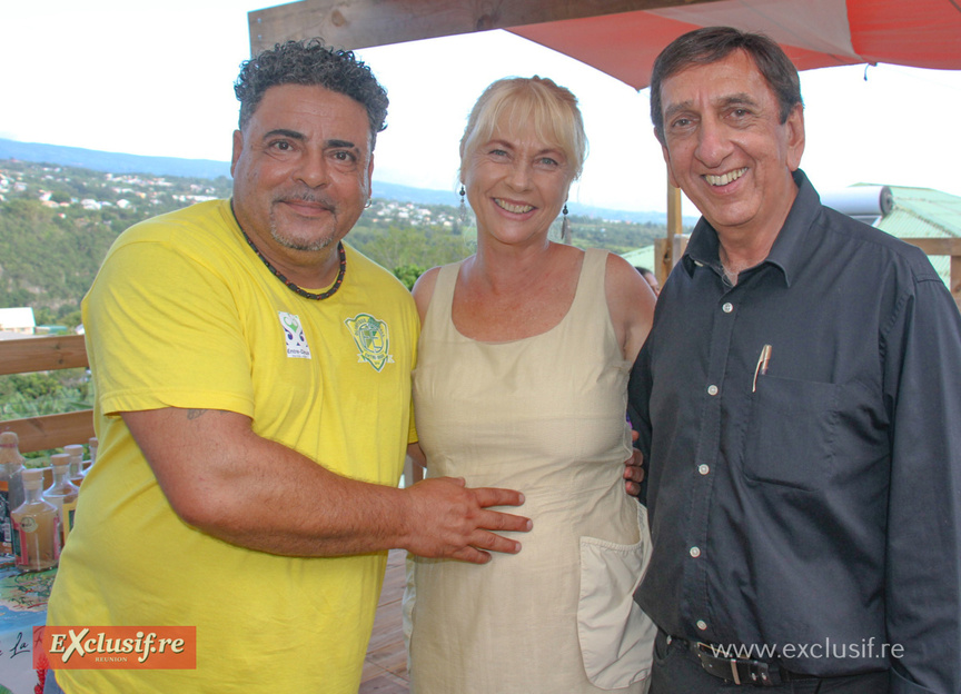 Olivier et Pascale avec Aziz Patel, d'Exclusif.re