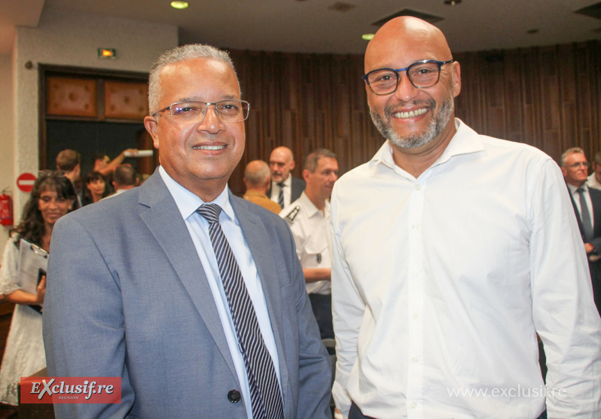 Cyrile Melchior, président du Département, et Pascal Plante, conseiller régional Cyrile Melchior, président du Département, et Pascal Plante, conseiller régional