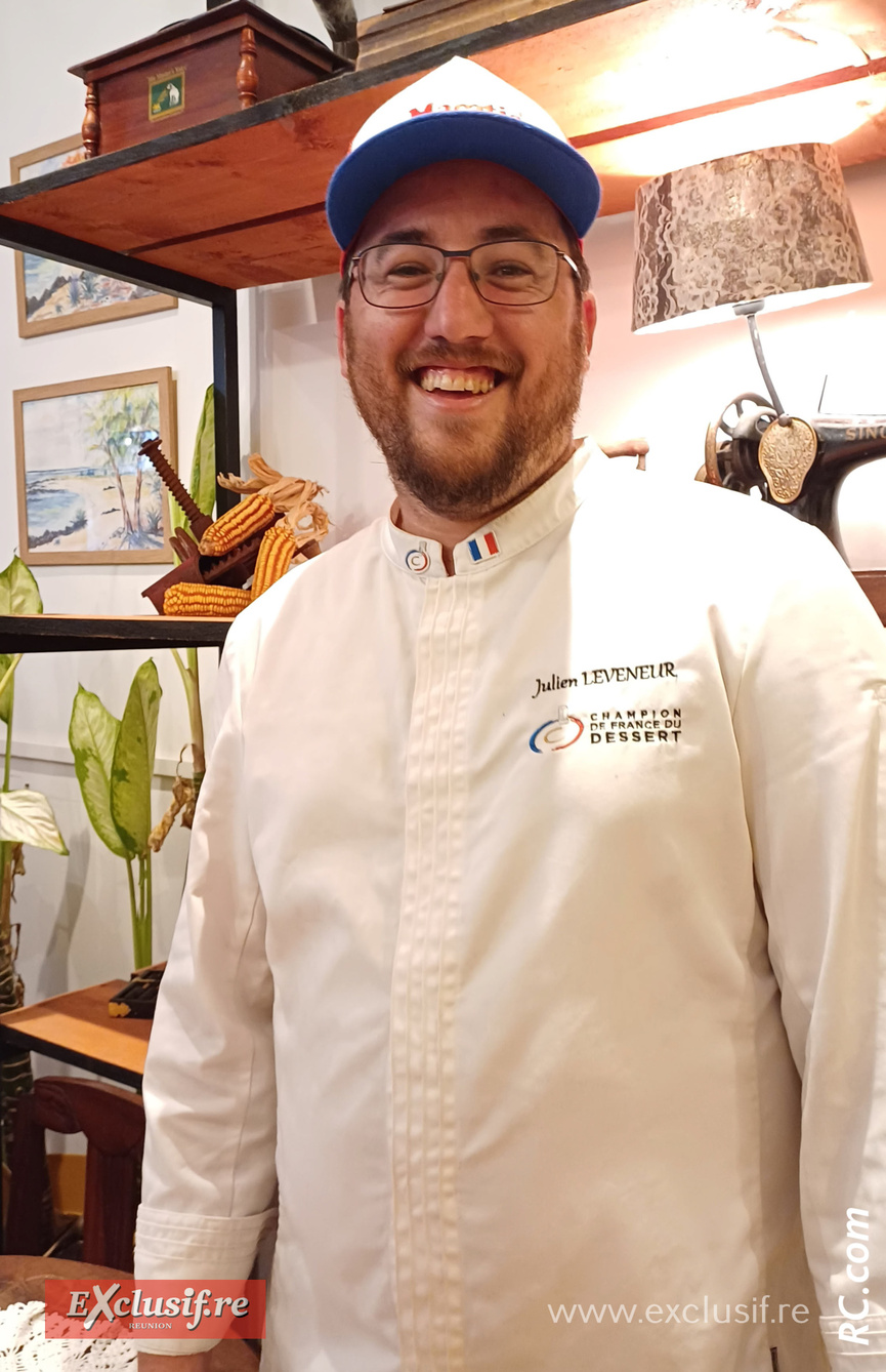 Julien Leveneur, champion de France de dessert, a ouvert sa pâtisserie à Saint-Pierre
