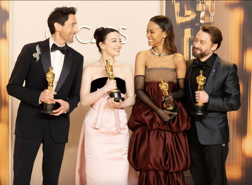 Les vainqueurs des Oscars 2025 (photo capture d'écran youtube)