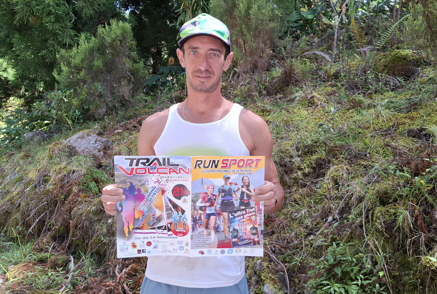Mathieu Desserprit, champion de La Réunion de course de montagne