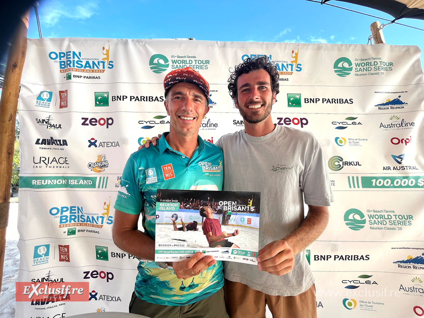 Renaud Bourjea, directeur du tournoi, et Tery Bray, double champion de La Réunion, 5ème Français, 70ème mondial Renaud Bourjea, directeur du tournoi, et Tery Bray, double champion de La Réunion, 5ème Français, 70ème mondial
