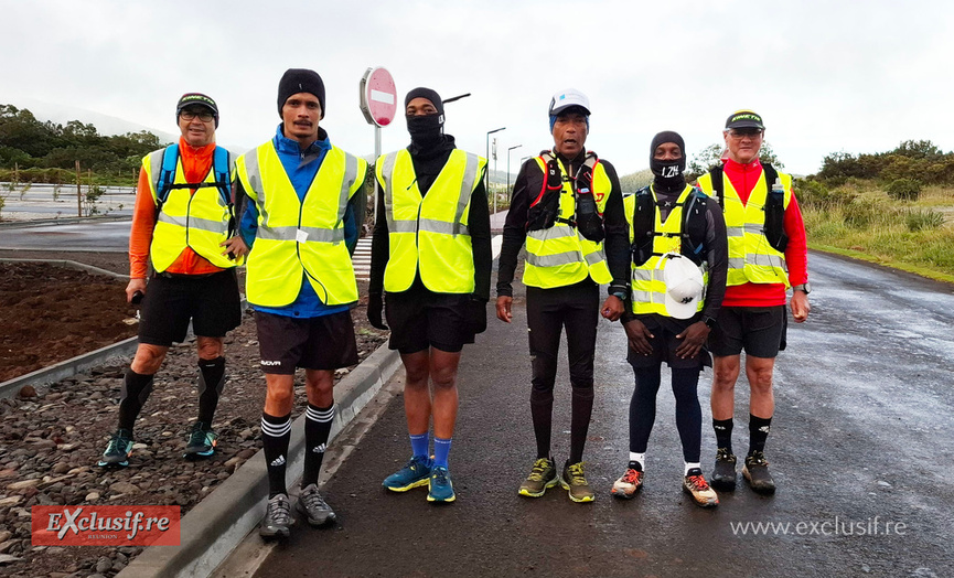 Jean-Pierre Mardémoutou et ses dalons serre-files Jean-Pierre Mardémoutou et ses dalons serre-files