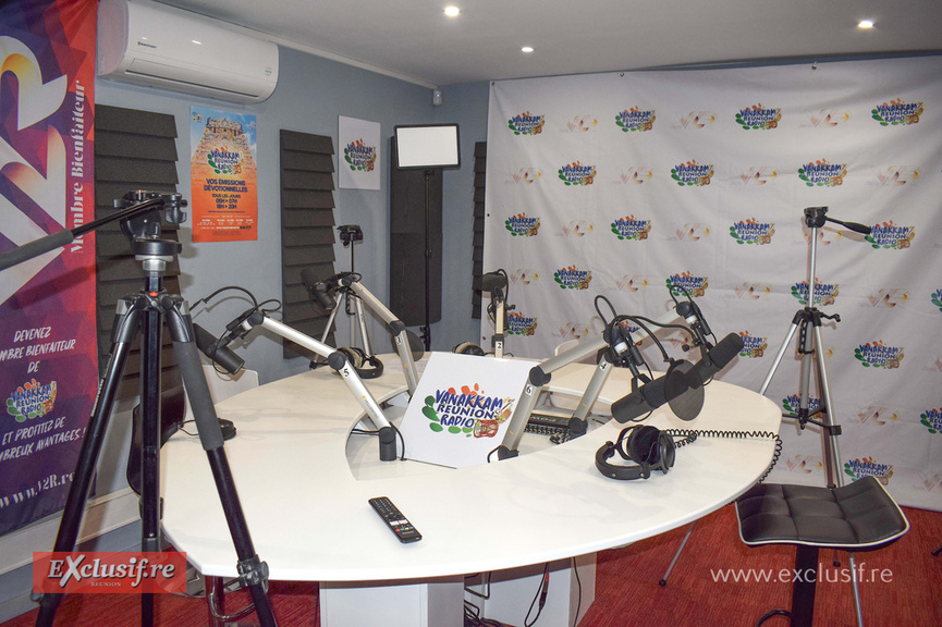 Le studio de Vanakkam Réunion Radio à Saint-André