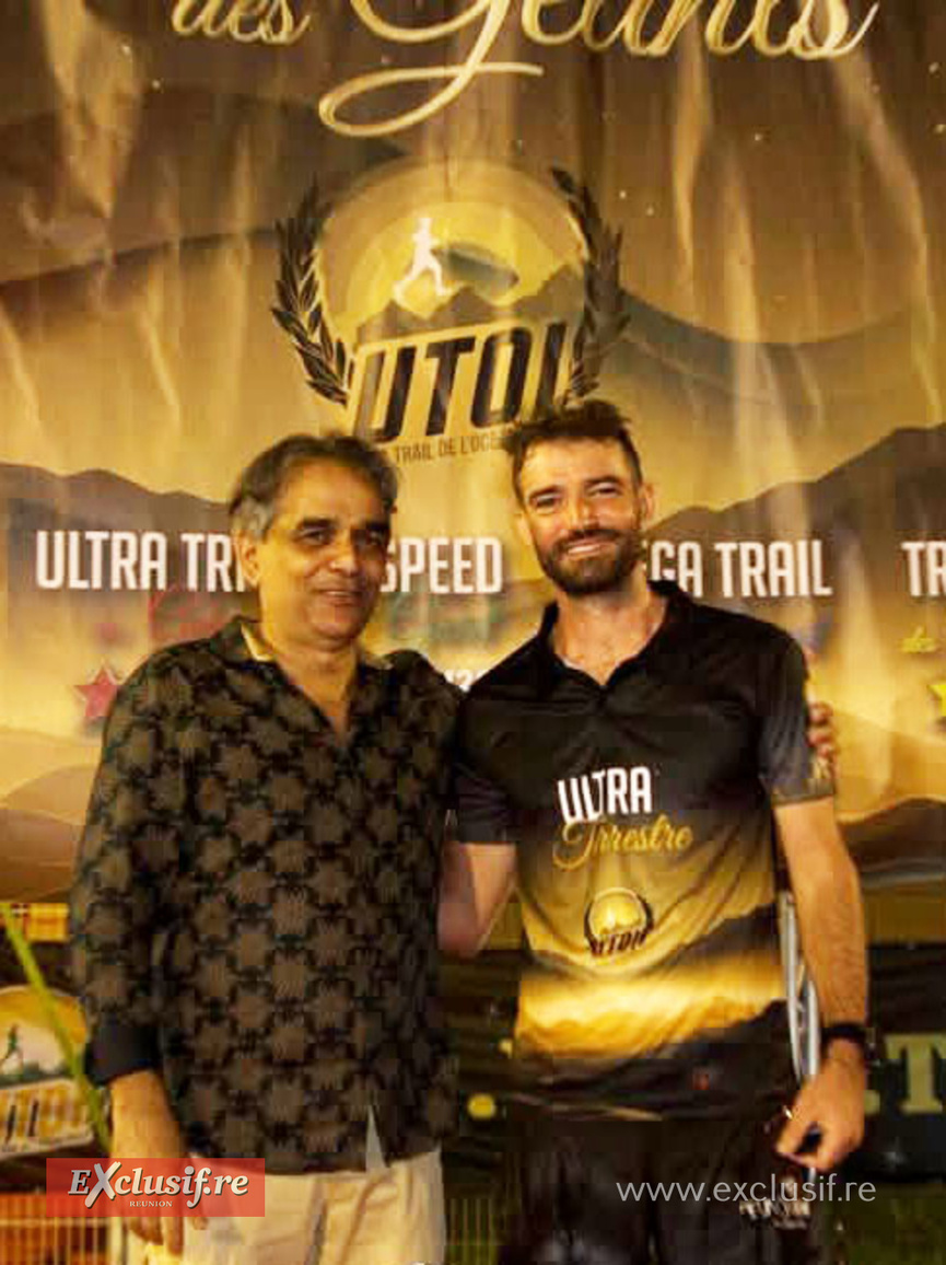 Hassen Patel le boss et Robin Coinus, vainqueur des 224 km Hassen Patel le boss et Robin Coinus, vainqueur des 224 km