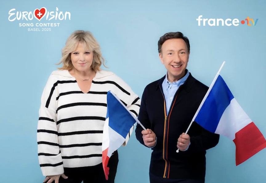 Le duo habituel Laurence Boccolini-Stéphane Bern commentera l'Eurovision ce samedi 17 mai soir (photo France Télévisions) Le duo habituel Laurence Boccolini-Stéphane Bern commentera l'Eurovision ce samedi 17 mai soir (photo France Télévisions)