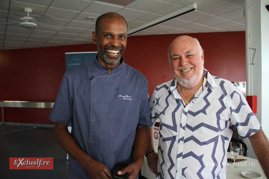 Gérard Anacoya, chef de la cuisine centrale de Bellepierre, et Frédéric Foucque, président de l'OTI-Nord