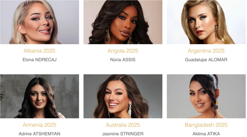 Miss Monde 2025: qui va être couronnée ce 31 mai? Découvrez les 107 candidates Miss Monde 2025: qui va être couronnée ce 31 mai? Découvrez les 107 candidates
