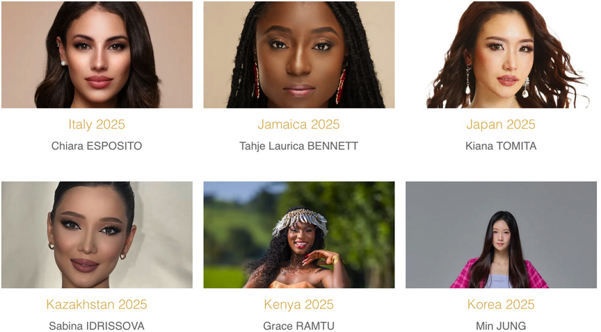 Miss Monde 2025: qui va être couronnée ce 31 mai? Découvrez les 107 candidates Miss Monde 2025: qui va être couronnée ce 31 mai? Découvrez les 107 candidates