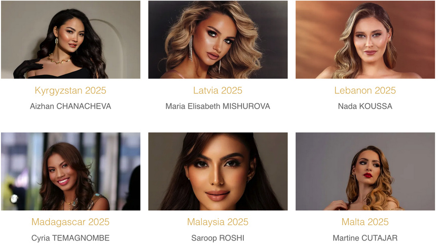 Miss Monde 2025: qui va être couronnée ce 31 mai? Découvrez les 107 candidates Miss Monde 2025: qui va être couronnée ce 31 mai? Découvrez les 107 candidates