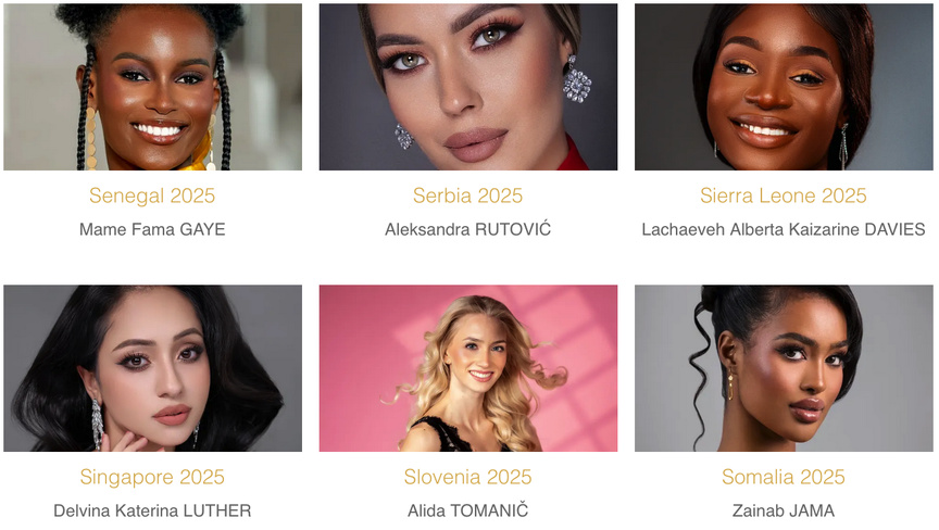 Miss Monde 2025: qui va être couronnée ce 31 mai? Découvrez les 107 candidates Miss Monde 2025: qui va être couronnée ce 31 mai? Découvrez les 107 candidates
