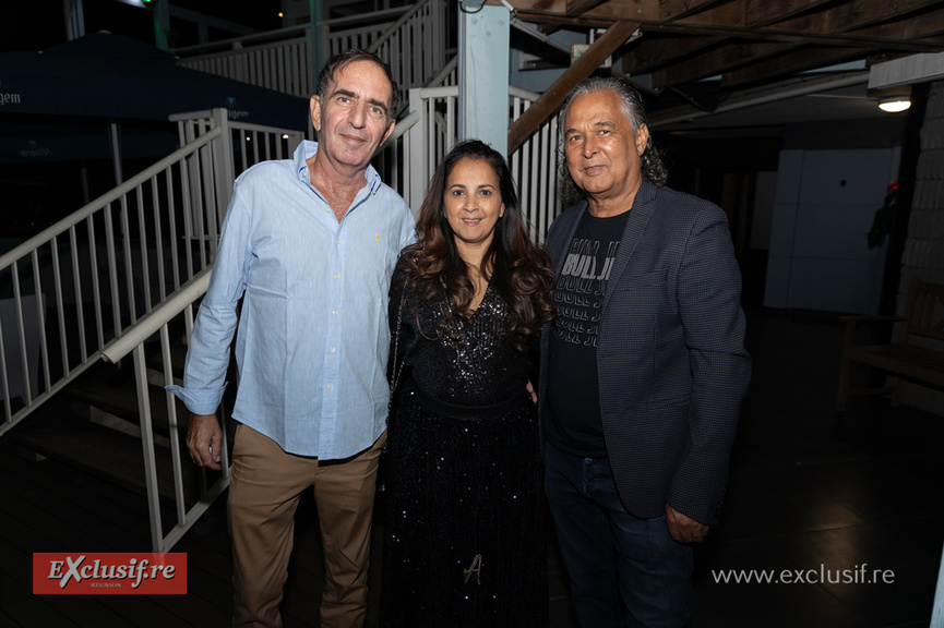 Frédéric Soliveres, son épouse Amida Hussein, et Denis Vergoz Frédéric Soliveres, son épouse Amida Hussein, et Denis Vergoz