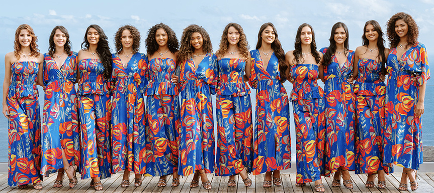 Les 12 candidates ont un programme chargé (robes L'effet péi)