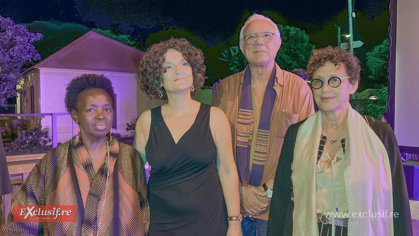 Patricia Profil, conseillère régionale, Valérie Lafont, directrice de Lalanbik, Dominique Carrère, président de Lalanbik, et Marie-Jo Lo-Thong, directrice régionale des Affaires culturelles Patricia Profil, conseillère régionale, Valérie Lafont, directrice de Lalanbik, Dominique Carrère, président de Lalanbik, et Marie-Jo Lo-Thong, directrice régionale des Affaires culturelles