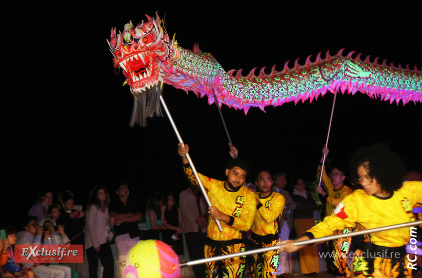Le dragon de Ping Sheng, sous la houlette de Thierry, a excuté de jolis tableaux Le dragon de Ping Sheng, sous la houlette de Thierry, a excuté de jolis tableaux