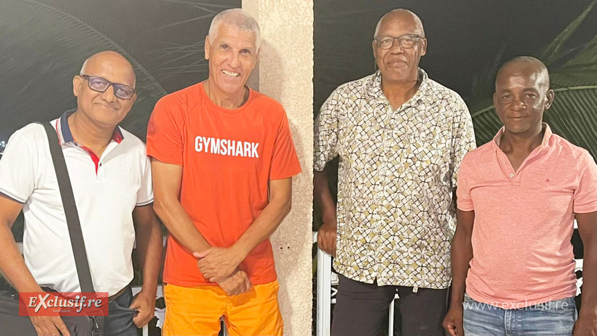 Le Marathon de la Corniche se prépare. Ici en compagnie du président de l'association Rando Camélias Léonce Honorine et sa proche équipe, et de Jean-Louis Prianon de la Ligue Réunionnaise d'Athlétisme