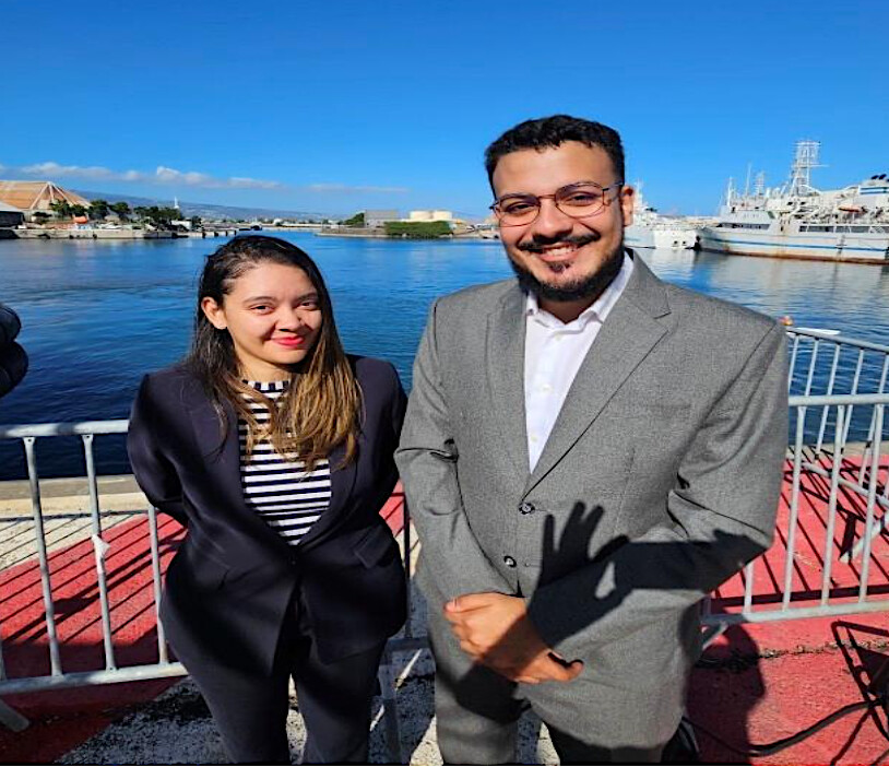 Amélie Lebeau et Hicham Khamlichi, co-présidents du Parlement régional des jeunes de l’océan Indien Amélie Lebeau et Hicham Khamlichi, co-présidents du Parlement régional des jeunes de l’océan Indien