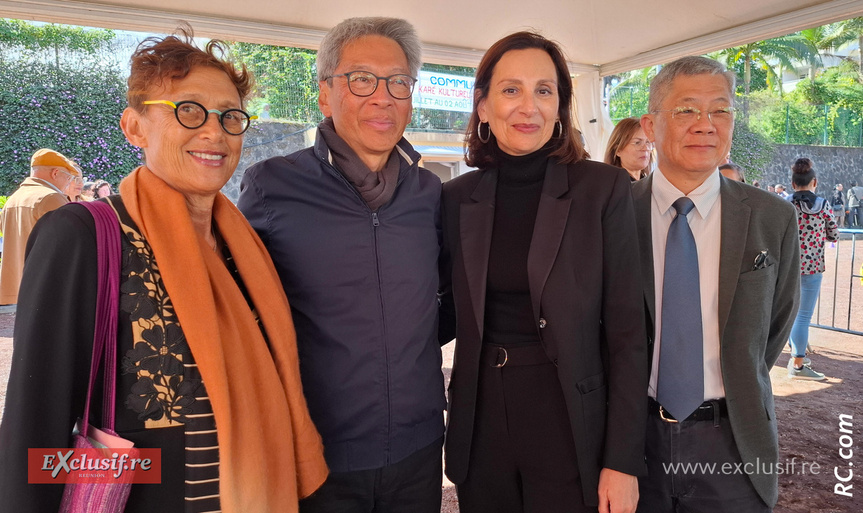 Marie-Jo Lo-Thong, Patrice Thien Ah Koon, Valérie Fumaz et Jean-Marie Ah-Lime