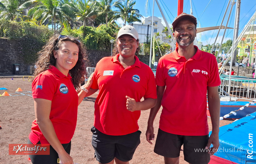 Alexandra, Idriss et Jackson, parmi les 6 intervenants de l'équipe Ultra-Proximité de la Ligue Réunionnaise d'Athlétisme Alexandra, Idriss et Jackson, parmi les 6 intervenants de l'équipe Ultra-Proximité de la Ligue Réunionnaise d'Athlétisme