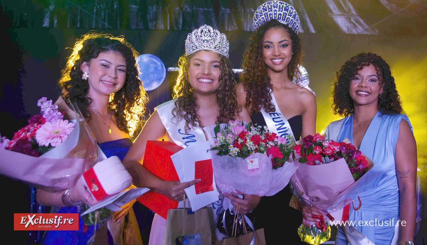 Andréa Boussillon, 2ème dauphine, Lauranne Dijoux, Miss Saint-Philippe 2025, Marine Futol, Miss Réunion 2024, et Lana Boussillon, 1ère dauphine Andréa Boussillon, 2ème dauphine, Lauranne Dijoux, Miss Saint-Philippe 2025, Marine Futol, Miss Réunion 2024, et Lana Boussillon, 1ère dauphine