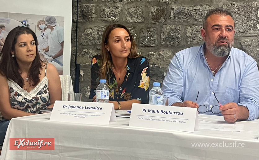 Muriel Vitry, infirmière coordinatrice, Docteur Johanna Lemaître et Professeur Malik Boukerrou, tous deux spécialistes de chirurgie oncologique pelvienne et mammaire Muriel Vitry, infirmière coordinatrice, Docteur Johanna Lemaître et Professeur Malik Boukerrou, tous deux spécialistes de chirurgie oncologique pelvienne et mammaire
