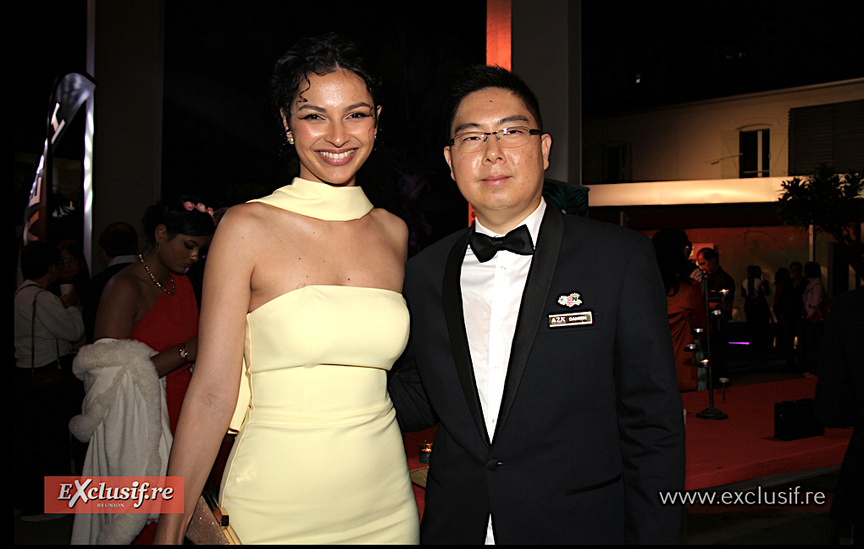 Azuima Issa, Miss Réunion 2015, et Damien Chan Liat, président d'AZN Réunion