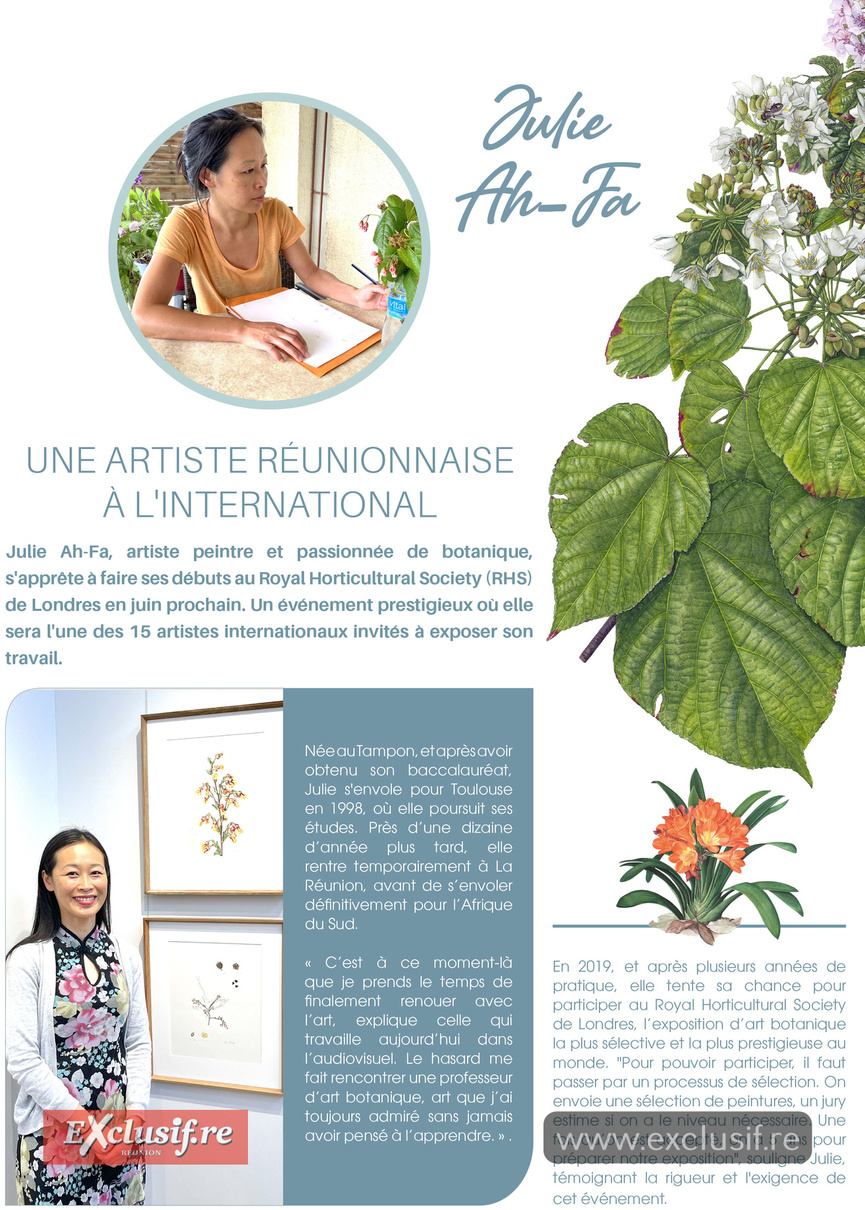 Julie Ah-Fa, artiste-peintre internationale