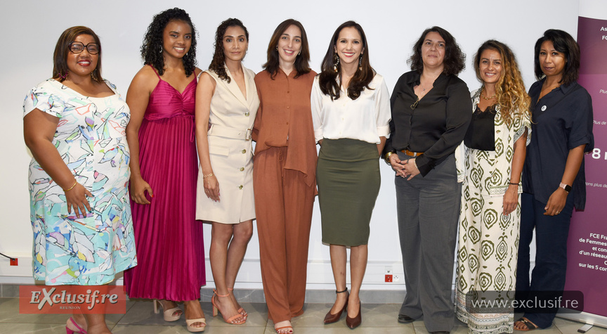 Johanne Vélia, membre FCE Réunion, Istichane Gillet, Elisabeth Boyer, Cynthia Contini, Karine Lebon, Audrey Rivière, vice-présidente FCE Réunion, Laure Daragnes, membre FCE Réunion, et Sabrina Malbrouque, membre FCE Réunion Johanne Vélia, membre FCE Réunion, Istichane Gillet, Elisabeth Boyer, Cynthia Contini, Karine Lebon, Audrey Rivière, vice-présidente FCE Réunion, Laure Daragnes, membre FCE Réunion, et Sabrina Malbrouque, membre FCE Réunion
