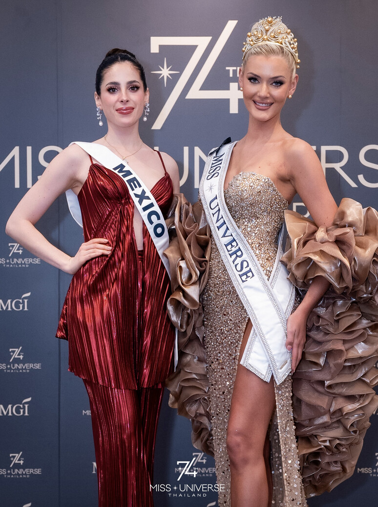 Fatima Bosch, Miss Mexique, et Victoria Kjær Theilvig, Miss Univers 2024
