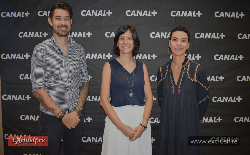 Charles Lauret, chargé de communication, Léa Borgne, et Valérie Marianne, directrice Communication Réunion-Mayotte-Comores et co-production