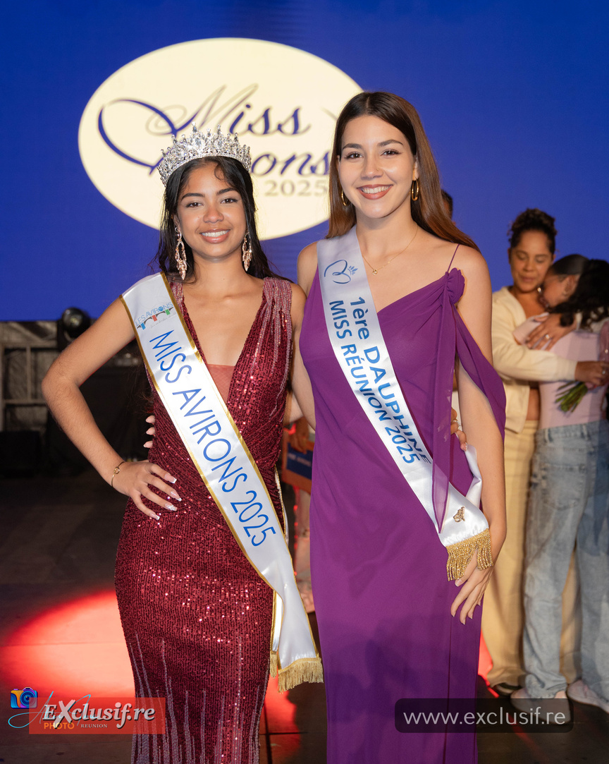 Lyana Ah-Vane, Miss Avirons 2025, et Hannah Macé, 1ère dauphine Miss Réunion 2025