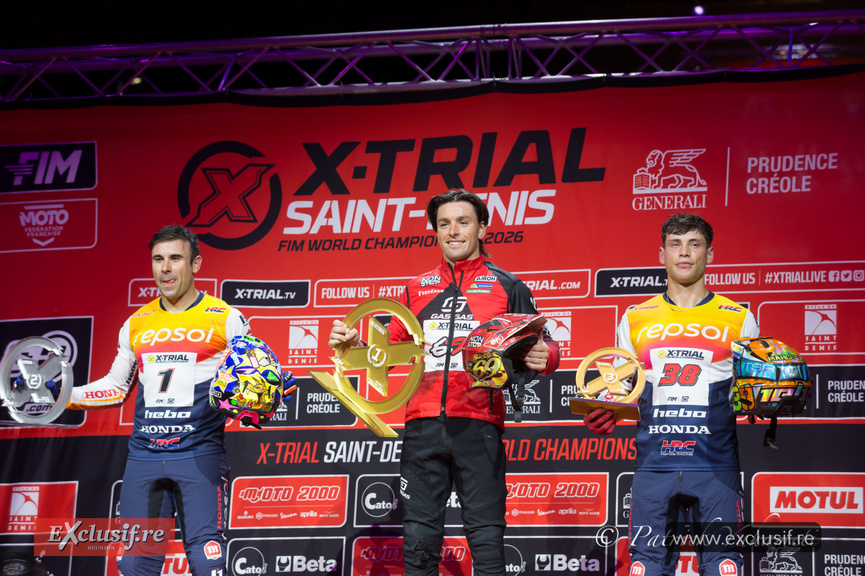 Les trois premiers de cette manche du championnat du monde Les trois premiers de cette manche du championnat du monde