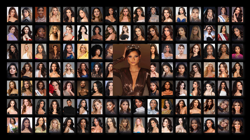 Elles sont 130 belles candidates, dont Eve Gilles (auc centre) Elles sont 130 belles candidates, dont Eve Gilles (auc centre)