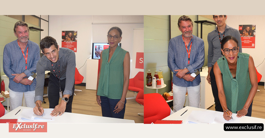 Signatures de l'engagement de SFR Réunion auprès de l'AMAFAR Signatures de l'engagement de SFR Réunion auprès de l'AMAFAR