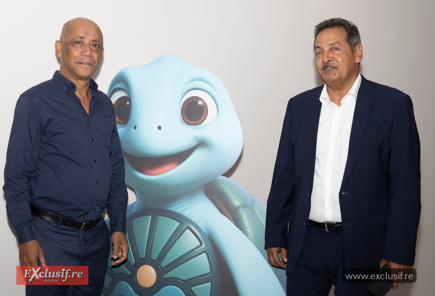 Avec la mascotte d'Aquanor