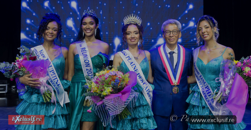 Les lauréates avec leur maire Patrice Thien Ah Koon et Priya Padavatan, Miss Réunion 2025 Les lauréates avec leur maire Patrice Thien Ah Koon et Priya Padavatan, Miss Réunion 2025