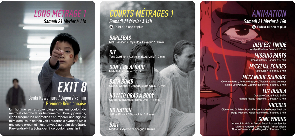 Festival MEME PAS PEUR à Saint-Philippe du 18 au 21 février: découvrez le programmation