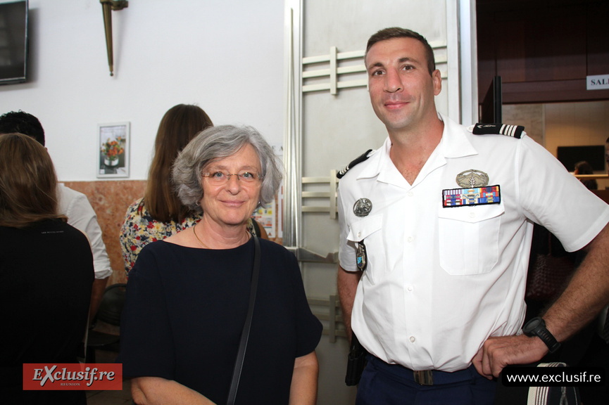 Véronique Denizot, procureure de la République de Saint-Denis, et Nicolas Tomasini, Commandant la compagnie de Gendarmerie de Saint-Benoît