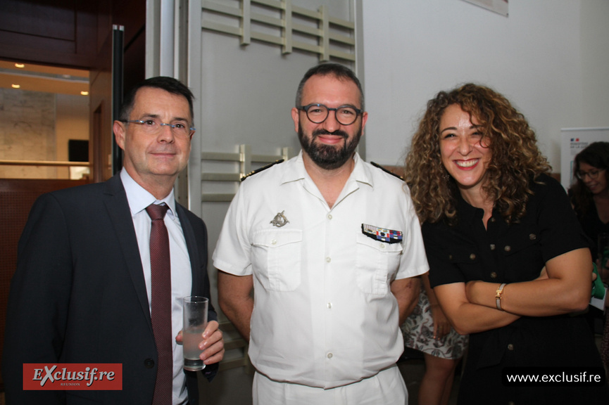 Olivier Clémençon, Jérémy Drisch, Commissaire principal, Chef de bureau action en mer, et Saliha Hand-Ouali