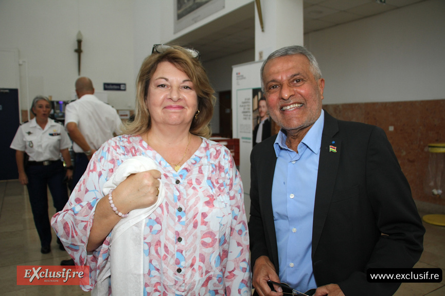 Emmanuelle Wacongne, et Younous Ravate, consul honoraire de l'île Maurice