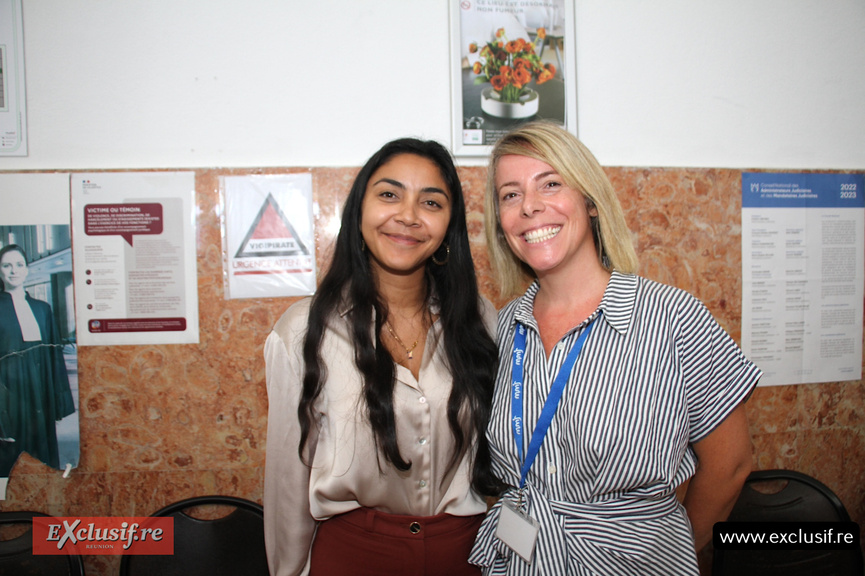 Une invitée et Sarah Lardinois, secrétaire administrative à la cour d’appel