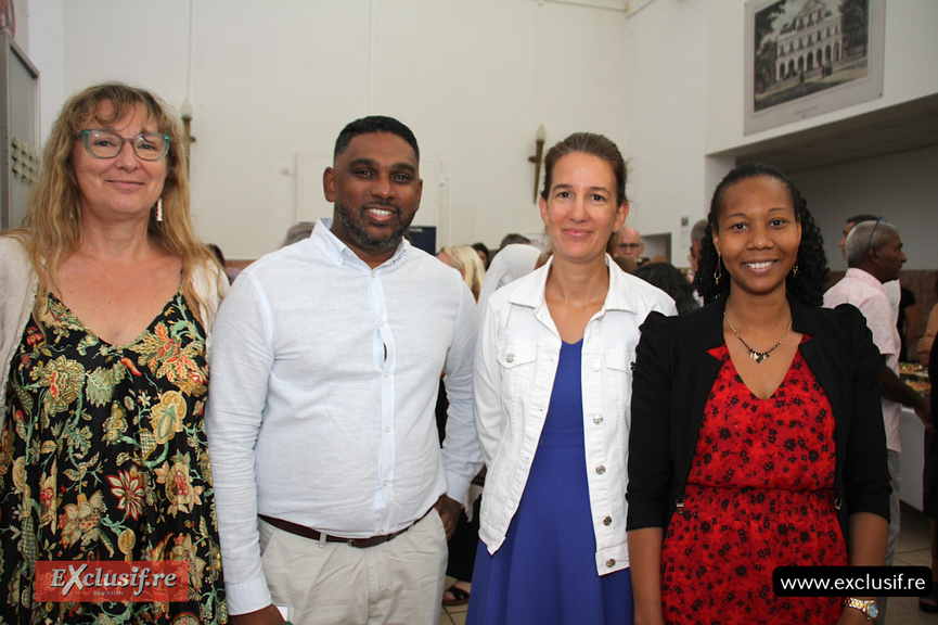 Florence Courville, directrice réserviste, Jean-Sébastien Dormeuil, responsable marchés publics, Léa Santos, responsable RH, et Luana Zannou, responsable RH