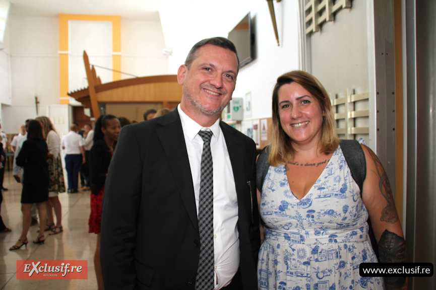 Bertrand Pagès, président du TJ de Saint-Pierre, et une invitée