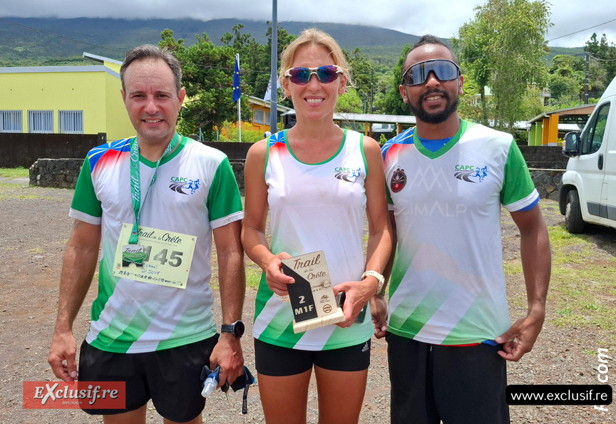 Mickaël Dijoux, Aurore Canino-Hémon, 2ème en M1 et Jérémy Relique