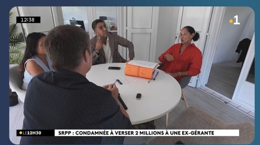 Interview d'Odile Richard au cabinet de Maître Patel (capture d'écran R1ère)